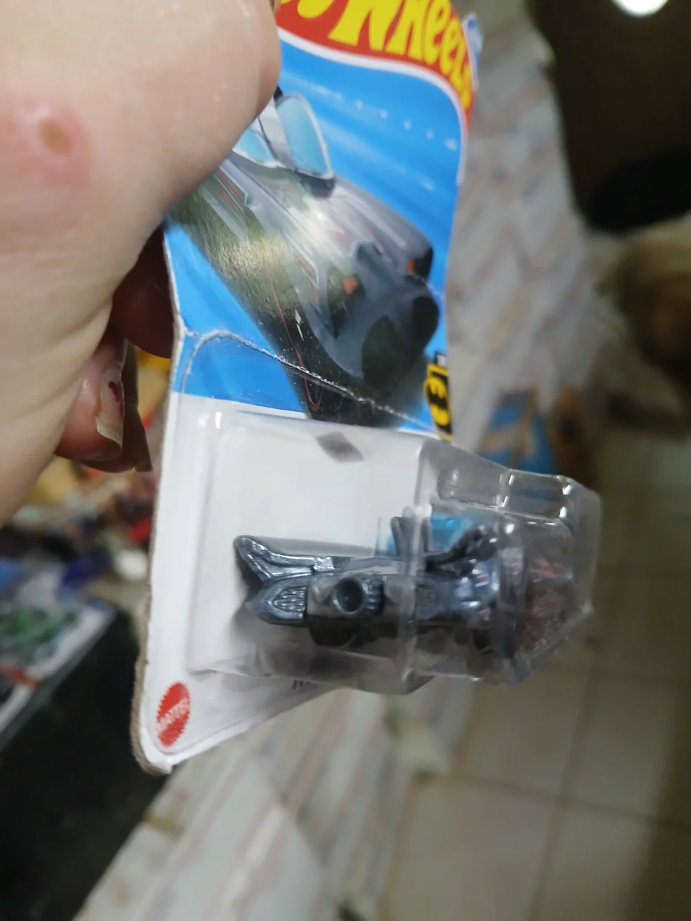 Hot Wheels 1966 Classic TV Series Batmobile features a metallic grey finish